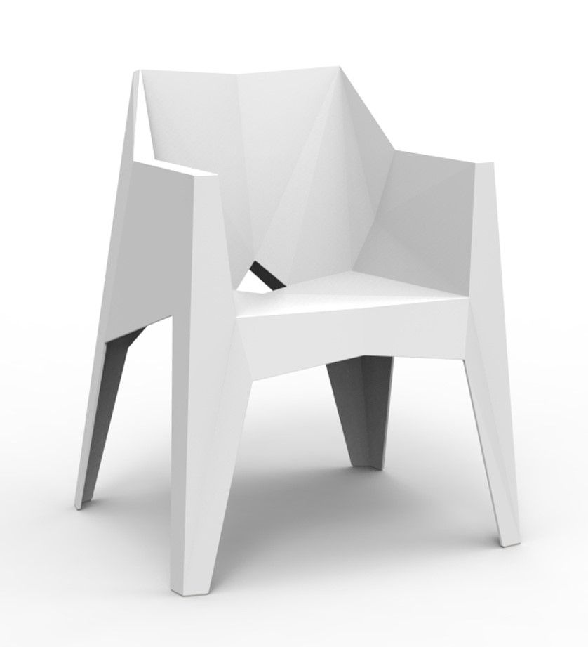 VONDOM - Židle VOXEL s područkami - bílá - 