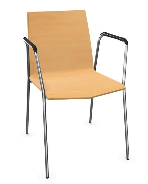 WIESNER HAGER - Židle UPDATE_B 6333 - s područkami dřevěná - 