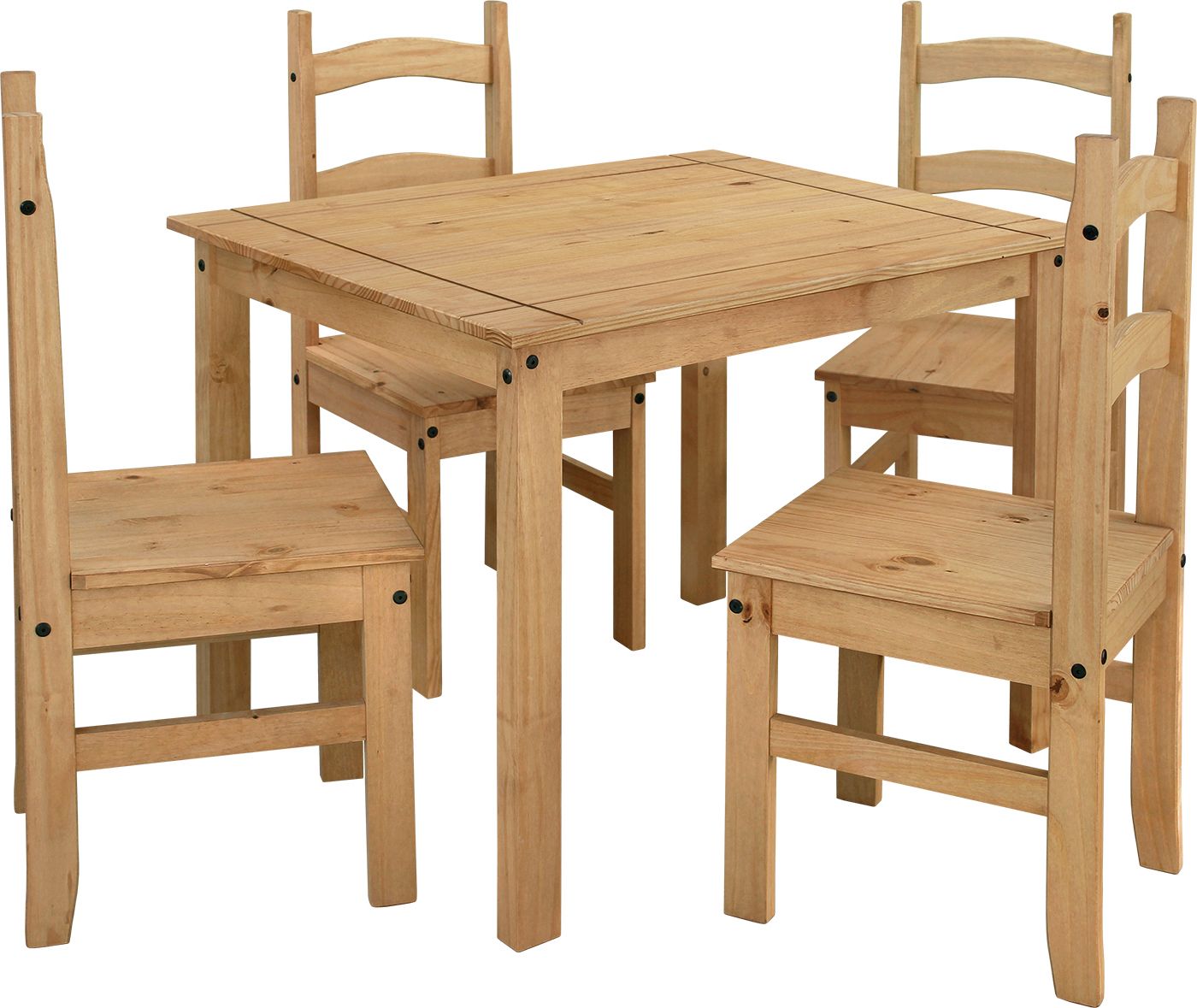 Stůl + 4 židle CORONA 3 vosk Mdum - M DUM.cz