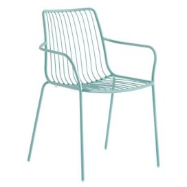 PEDRALI - Židle s vysokou opěrkou a područkami NOLITA 3656 DS - modrá