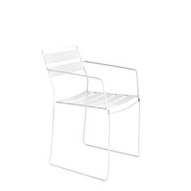 ISIMAR - Židle PORTOFINO s područkami - bílá