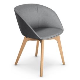 SEDUS - Židle ON SPOT COSY s dřevěnou podnoží