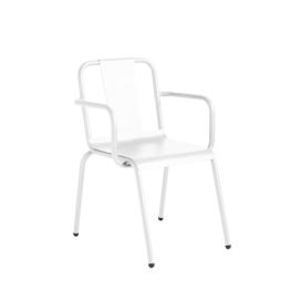 ISIMAR - Židle NÁPOLES s područkami - bílá