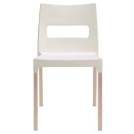 SCAB - Židle MAXI DIVA NATURAL - bílá/buk