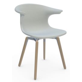 INFINITI - Židle LOOP MONO s dřevěnou podnoží - čalouněná