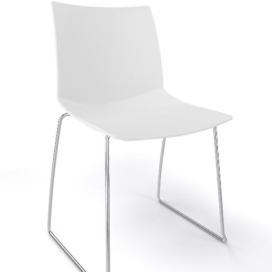 GABER - Židle KANVAS S, bílá/chrom