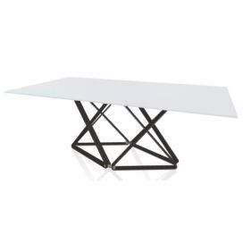 BONTEMPI - Stůl DELTA mramor/sklo, 200/250x106 cm