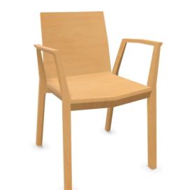 WIESNER HAGER - Židle ARTA 6891 - s područkami dřevěná