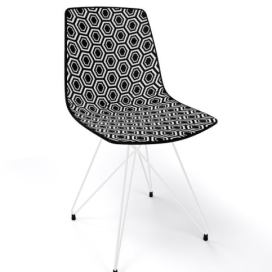 GABER - Židle ALHAMBRA TC, černobílá/bílá