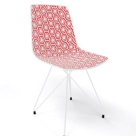 GABER - Židle ALHAMBRA TC, bíločervená/bílá
