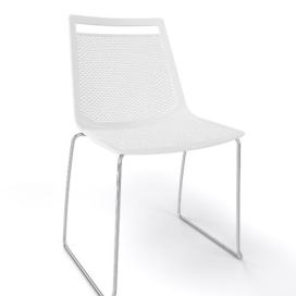 GABER - Židle AKAMI S, bílá/chrom