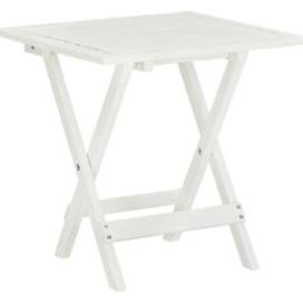Bistro stolek bílý 46 x 46 x 47 cm masivní akáciové dřevo