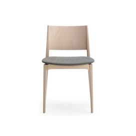 BILLIANI - Dřevěná židle s čalouněným sedákem BLAZER 633