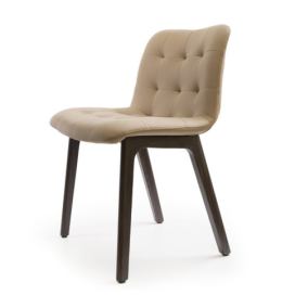 BONTEMPI - Židle Kuga s dřevěnou podnoží