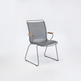 Houe Denmark - Židle CLICK s područkami vyšší, tmavě šedá