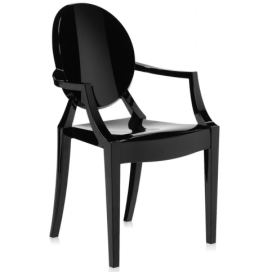 Kartell - Židle Louis Ghost, černá