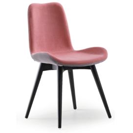 MIDJ - Dvoubarevná židle DALIA s dřevěnou podnoží