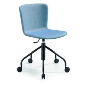 MIDJ - Čalouněná židle CALLA s podnoží na kolečkách