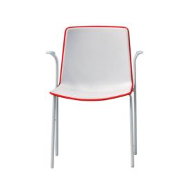 PEDRALI - Židle TWEET 895 bicolour DS s područkami - bílo-červená