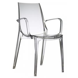 SCAB - Židle VANITY s područkami - transparentní