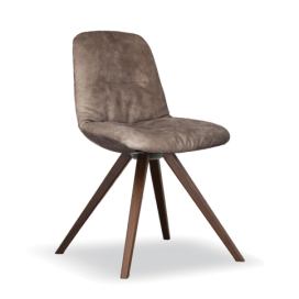 TONON - Čalouněná židle STEP SOFT s hranatou dřevěnou podnoží