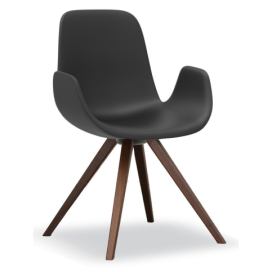 TONON - Židle STEP SOFT TOUCH s dřevěnou podnoží a područkami
