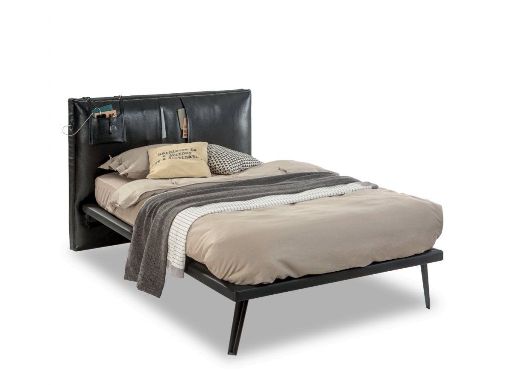 ČILEK - Studentská postel 120x200 cm DARK METAL - 