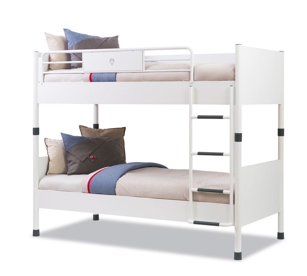 ČILEK - Studentská patrová postel WHITE 90x200 cm včetně matrací - 
