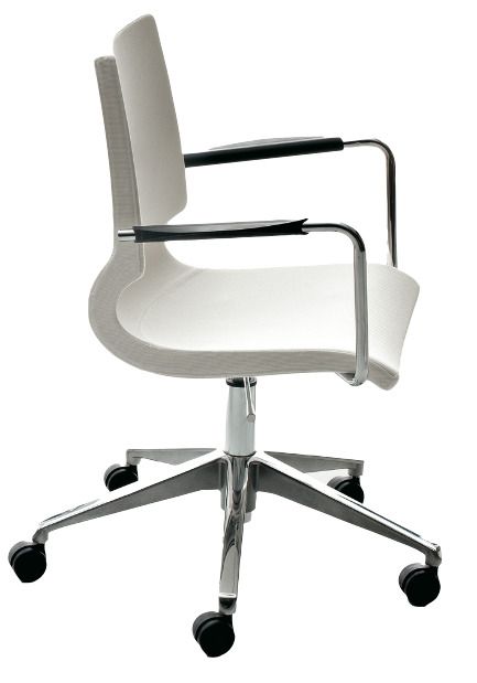 MAXDESIGN - Otočná čalouněná židle na kolečkách s područkami RICCIOLINA 3541 - 