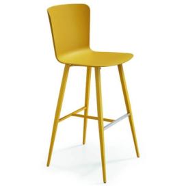 MIDJ - Plastová barová židle CALLA s kovovou podnoží