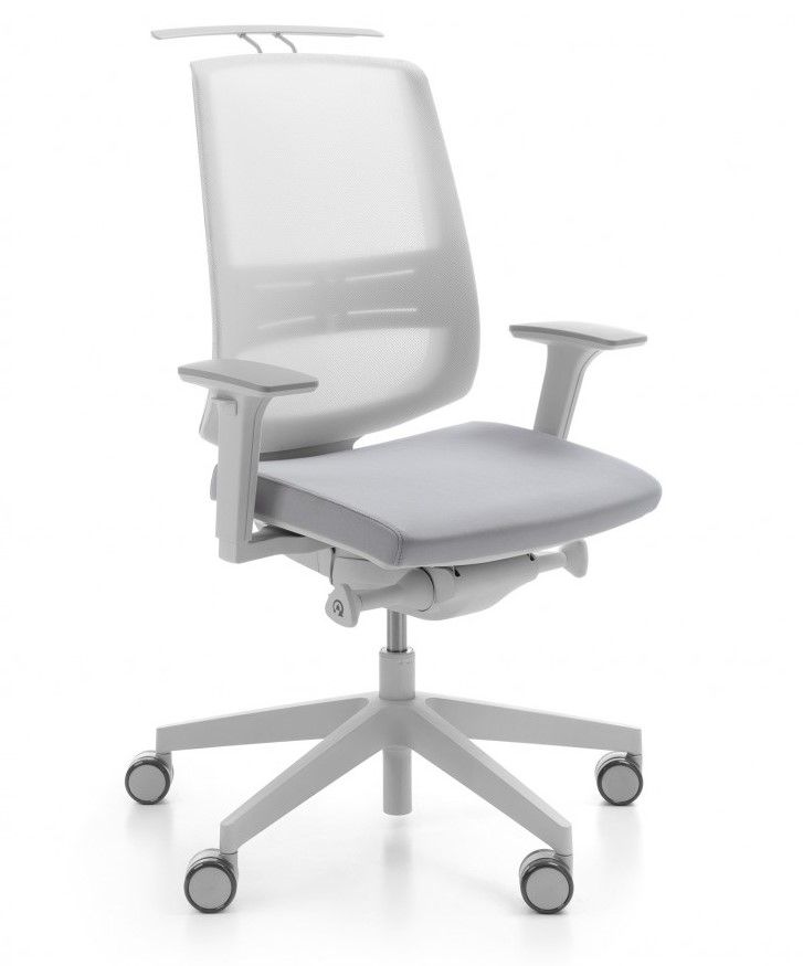 ProfiM - Kancelářská židle LIGHT UP 250 SFL světle šedá se síťovinovým opěrákem - 