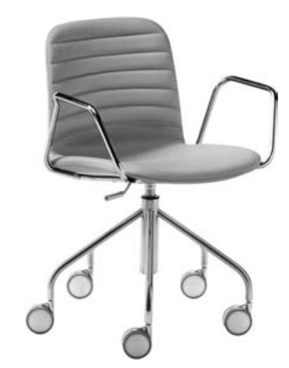 MIDJ - Kancelářská čalouněná židle LIU s područkami - 