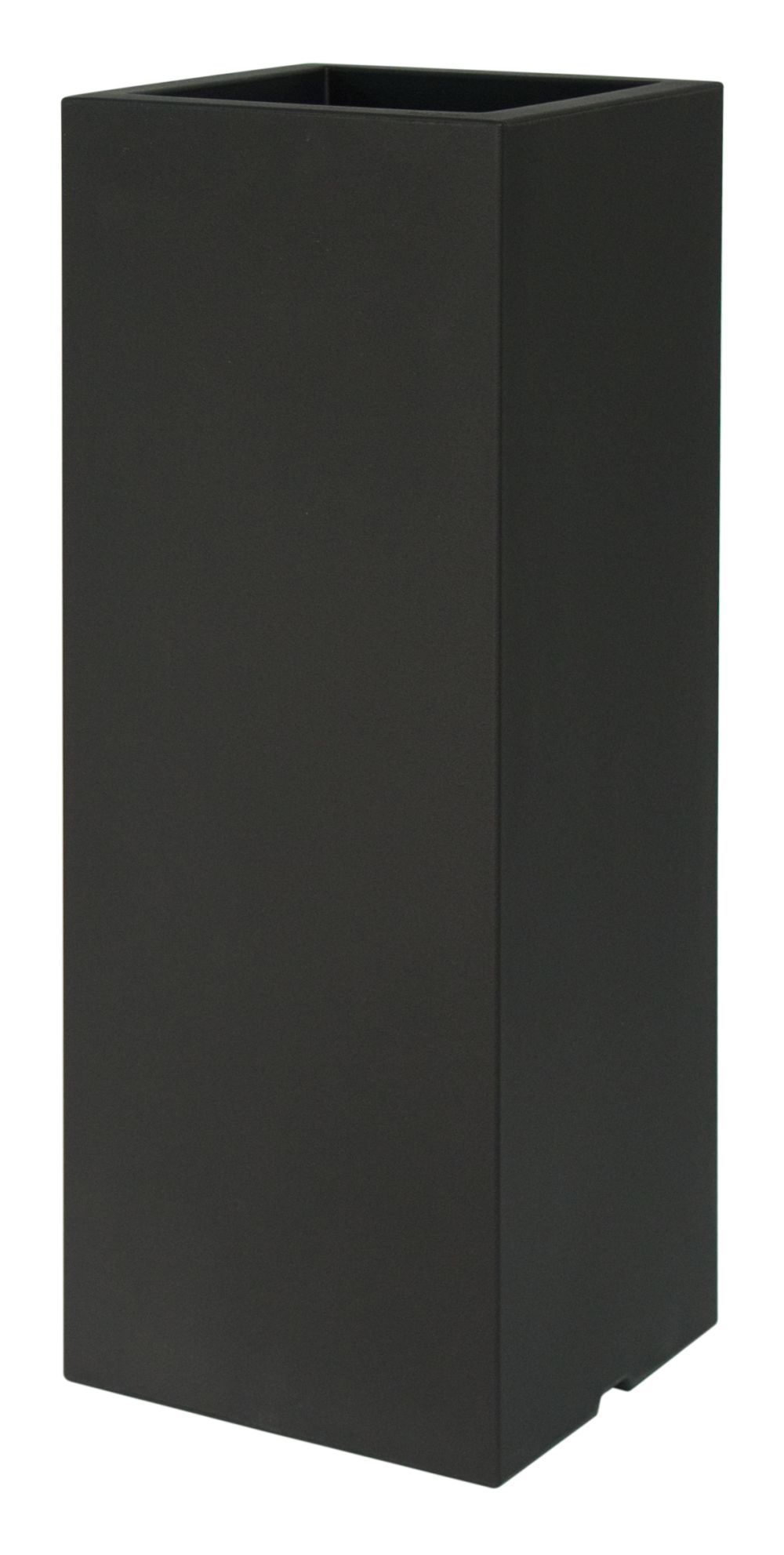 Plust - Designový květináč KUBE HIGH SLIM, 25 x 25 x 70 cm - černý - 