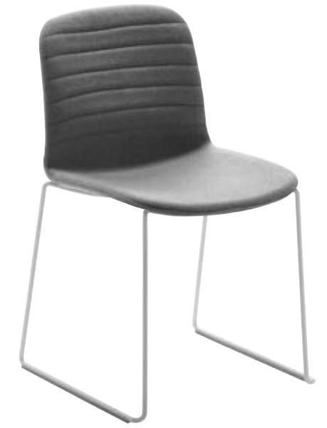 MIDJ - Čalouněná židle LIU\' s ližinovou podnoží - 