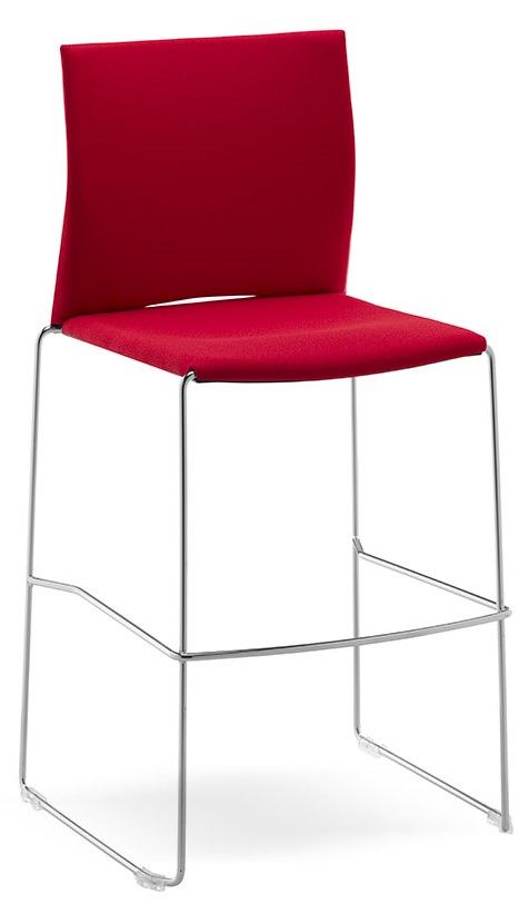 RIM - Barová židle WEB 302 s čalouněným sedákem a opěrákem - 