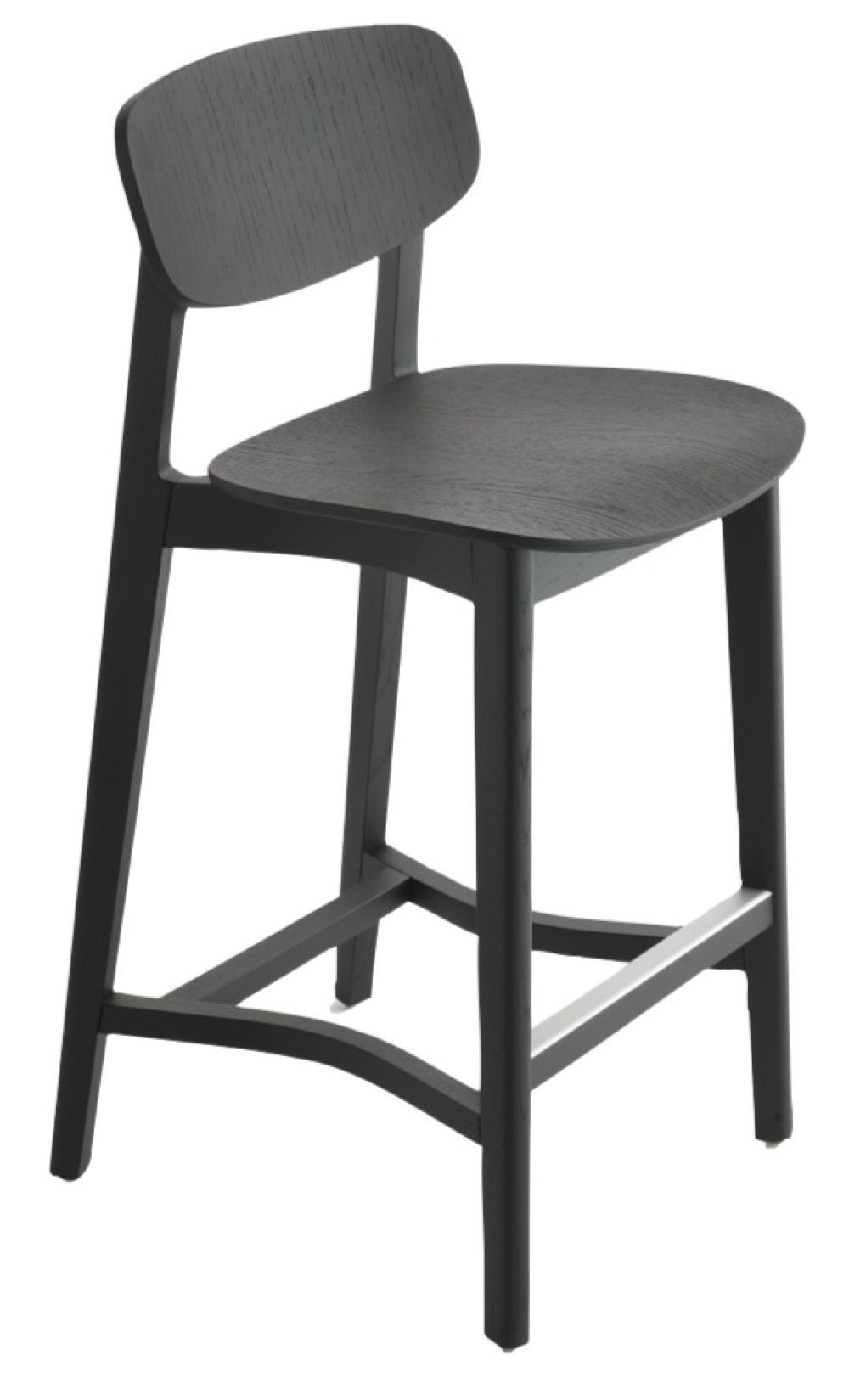 CRASSEVIG - Barová židle s čalouněným sedákem LENE, nízká - 