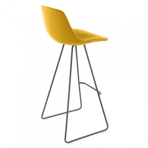 LAPALMA - Barová židle MIUNN vysoká s ližinovou podnoží, čalouněná - 