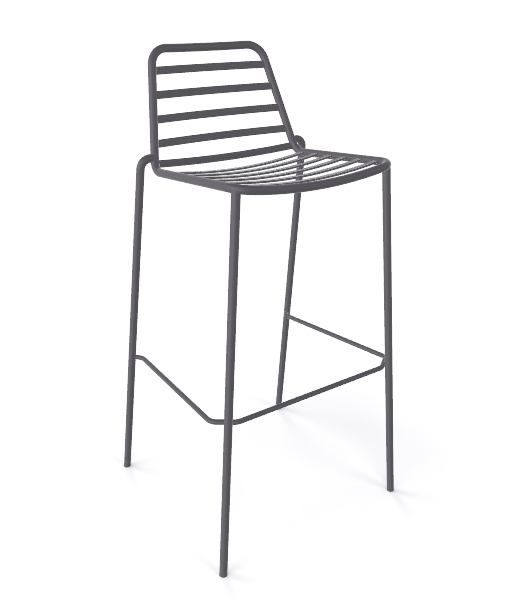 GABER - Barová židle LINK - vysoká, šedá - 