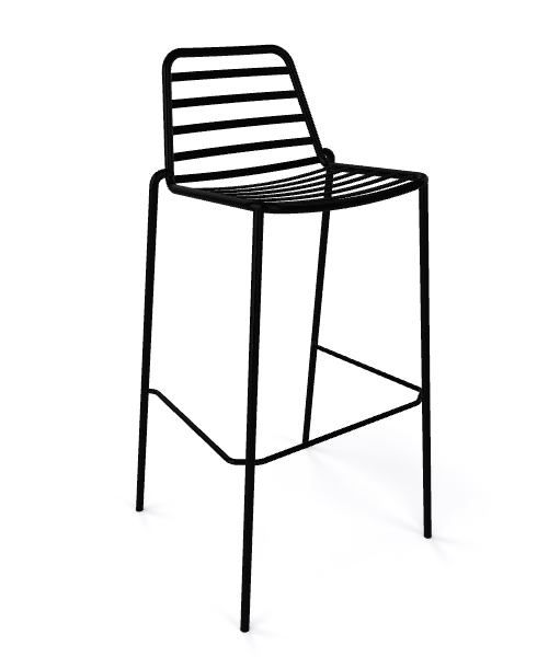 GABER - Barová židle LINK - vysoká, černá - 