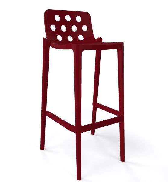 GABER - Barová židle ISIDORO 66 - nízká, vínová - 