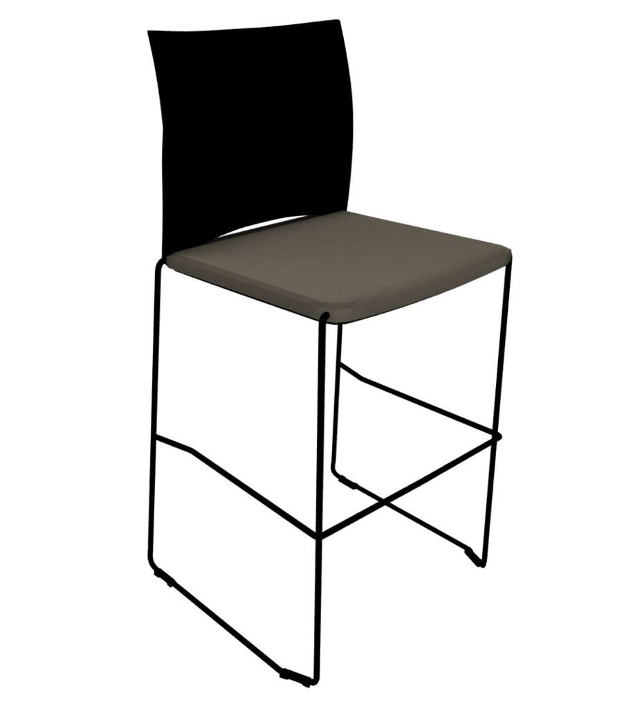 ProfiM - Barová židle ARIZ 560CV s plastovým opěrákem a ližinovou podnoží - 