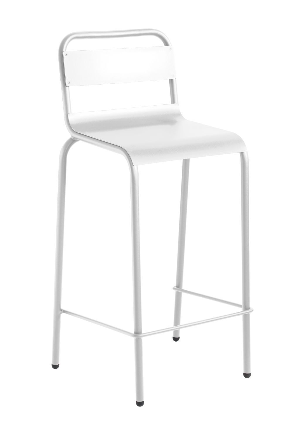 ISIMAR - Barová židle ANGLET nízká - bílá - 