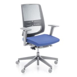 ProfiM - Kancelářská židle LIGHT UP 250 SL světle šedá se síťovinovým opěrákem