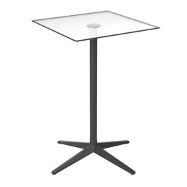 VONDOM - Barový stůl FAZ se skleněnou deskou - 69x69 cm