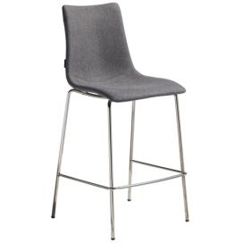 SCAB - Barová židle ZEBRA POP nízká - šedá/chrom