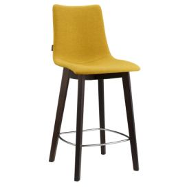 SCAB - Barová židle ZEBRA POP NATURAL nízká - žlutá/wenge