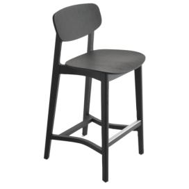 CRASSEVIG - Barová židle s čalouněným sedákem LENE, nízká
