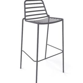 GABER - Barová židle LINK - vysoká, šedá