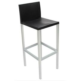 GABER - Barová židle LIBERTY - vysoká, černá/hliník