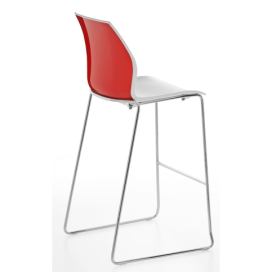 KASTEL - Barová židle KALEA s ližinovou podnoží čalouněná